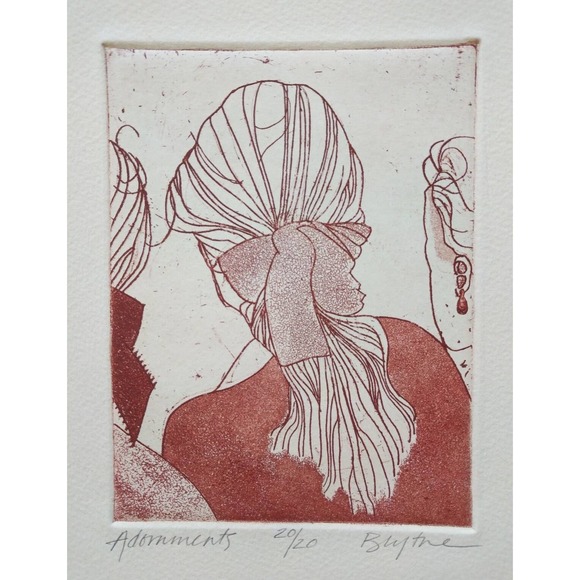 Signed and Numbered Original Intaglio Prints "Adornments" Limited Edition of 20 - Picture 5 of 12